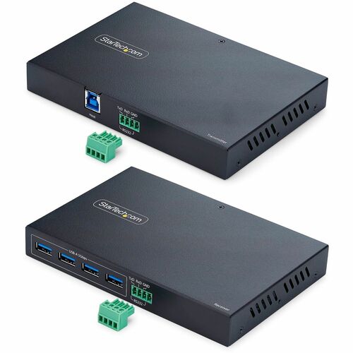 StarTech.com USB/Ethernet Combo Hub - USB Type B - 640 MB/s - Desktop, Webcam, Workstation - Black - TAA Compliant - 7 Tot