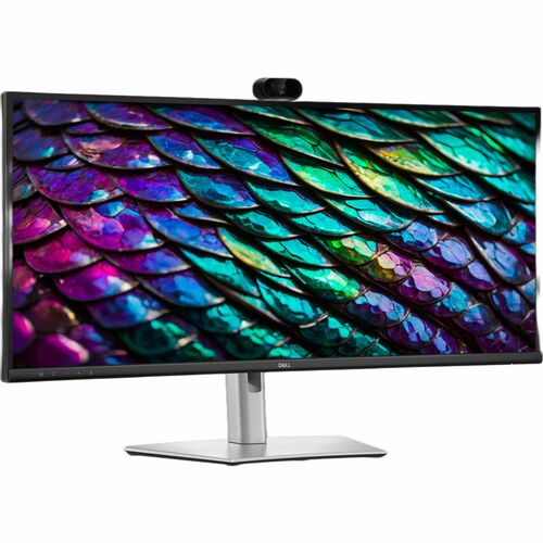 Dell Pro P P3426WEB 34" Class Webcam UW-QHD Curved Screen LED Monitor - 21:9 - Black - TAA Compliant - 86.6 cm (34.1") Vie