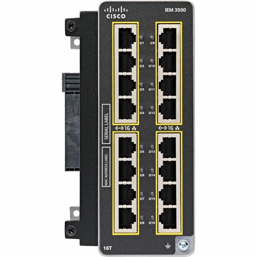 Cisco Expansion Module - 16 x RJ-45 10/100/1000Base-T LAN - 1 - For Data Networking - Twisted PairGigabit Ethernet - 10/10