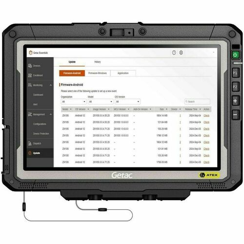 Getac ZX10-EX Rugged Tablet - 25.7 cm (10.1") WUXGA - Qualcomm QCS6490 Octa-core - 8 GB - 128 GB Storage - Kryo 670 Gold p