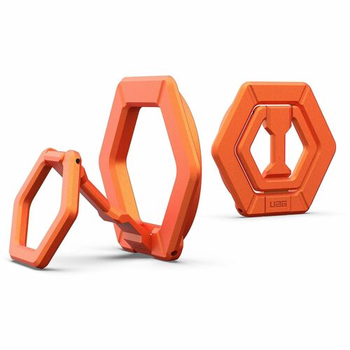 UAG AirTag, Wallet, Smartphone Phone Ring - Landscape, Vertical - Metal - Burnt Orange - Magnetic, Built-in Magnet, Kickst