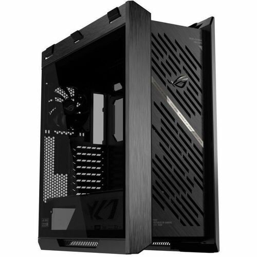ROG Strix Helios II EATX mid-tower gaming case with dual tempered glass side panels, GPU support for up to 450mm in length