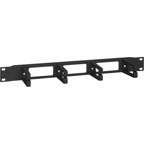 Intellinet Cable Routing - Black - Cable Management Panel - 1U Rack Height x 19" Panel Width - Steel, Plastic