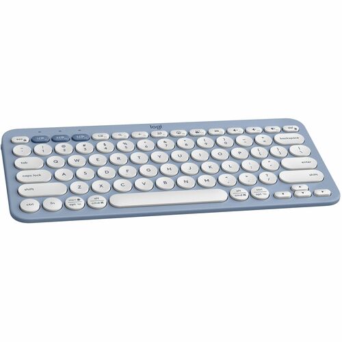 Logitech Pebble Keys 2 K380s 键盘 - 袖珍的 - 无线 连接 - USB 接口 - 英文（美国） - QWERTY 布局 - 蓝 - Bluetooth/RF - 10 m - 2.40 GHz - 台式机, 搜索
