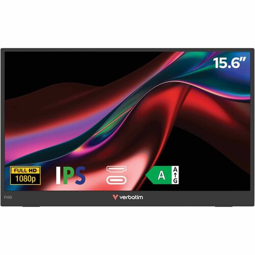 Verbatim Light 16" Class Full HD LCD Monitor - 16:9 - 15.6" Viewable - In-plane Switching (IPS) Technology - 1920 x 1080 -