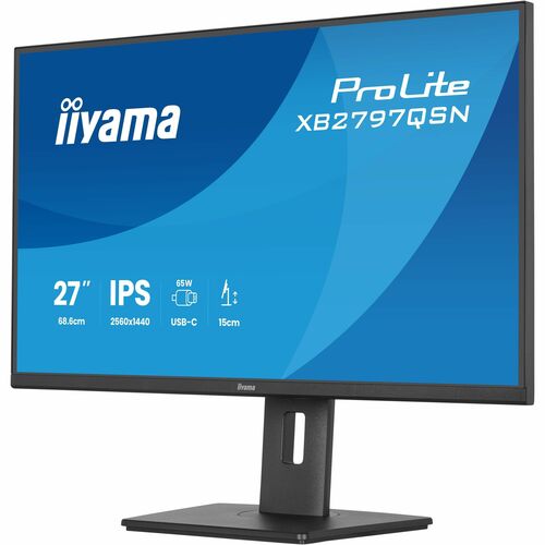 iiyama ProLite XB2797QSN-B1 27 Zoll Klasse WQHD LED-Monitor - 16:9 Format - Mattschwarz - 68,6 cm (27 Zoll) Viewable - IPS