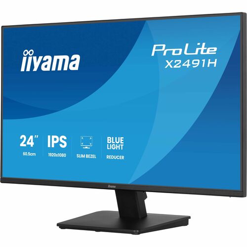 iiyama ProLite X2491H-B1 24 Zoll Klasse Full HD LED-Monitor - 16:9 Format - Mattschwarz - 60,5 cm (23,8 Zoll) Viewable - I
