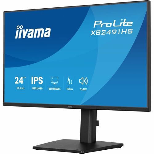 iiyama ProLite XB2491HS-B1 24 Zoll Klasse Full HD LED-Monitor - 16:9 Format - Mattschwarz - 60,5 cm (23,8 Zoll) Viewable -