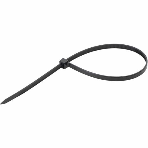 ConnektGear Cable Tying - Black - 100 / Pack Pack - Cable Tie - 8 kg Loop Tensile - Nylon, Plastic