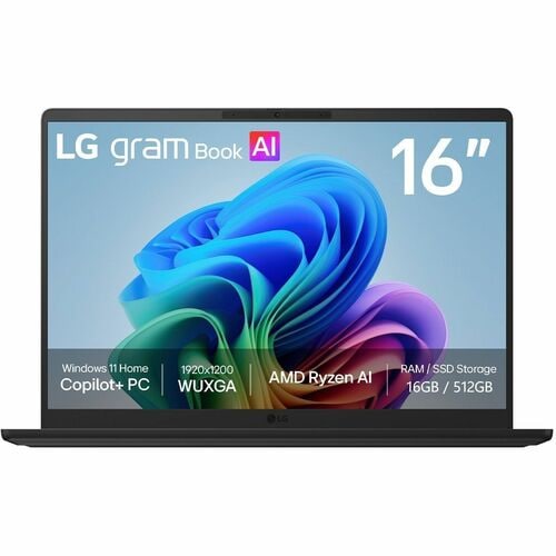 LG gram 16U55U-G.AU75A3 40.6 cm (16") Copilot+ PC Notebook - WUXGA - 60 Hz - AMD Ryzen AI 7 445 - 16 GB - 512 GB SSD - Eng