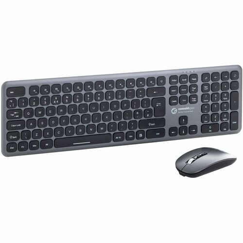 ConnektGear KB238 Keyboard & Mouse - English (UK) - USB Wireless RF 2.40 GHz Keyboard - 111 Key - Keyboard/Keypad Color: S