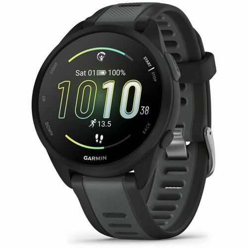 Garmin Forerunner Smartwatch - Nero, Slate Grigio Colore della struttura - Silicone Band Material - LAN wireless - Pulsoss