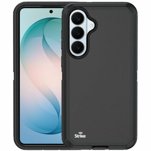 Strike Rugged Case for Samsung Galaxy S26+ (Black) - For Samsung Galaxy S26+ Smartphone - Textured - Black - Impact Resist