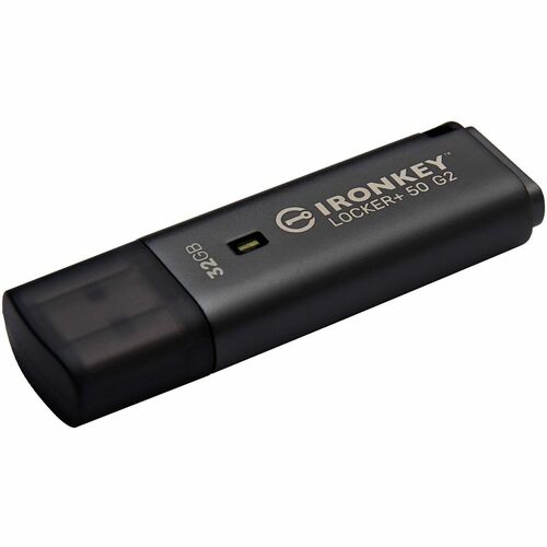 Lecteur flash IronKey Locker+ 50 G2 - 32 Go - USB 3.0, USB 3.1, USB 3.2 (Gen 1), USB Type A - 256-bit AES-XTS, 256-bit AES