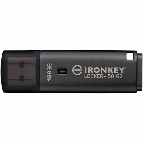 IronKey Locker+ 50 G2 128 GB USB 3.0, USB 3.1 Flash Drive - 256-bit AES-XTS, 256-bit AES - TAA Compliant - 145 MB/s Read S