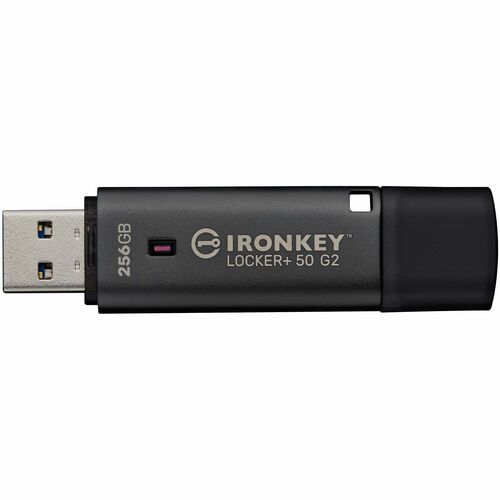 IronKey Locker+ 50 G2 256 GB USB 3.0, USB 3.1 Flash Drive - 256-bit AES-XTS, 256-bit AES - TAA Compliant - 145 MB/s Read S