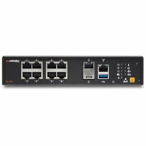 Palo Alto PA-520 Network Security/Firewall Appliance - AI-powered Security - 8 Port - Gigabit Ethernet - 2.80 Gbit/s Firew