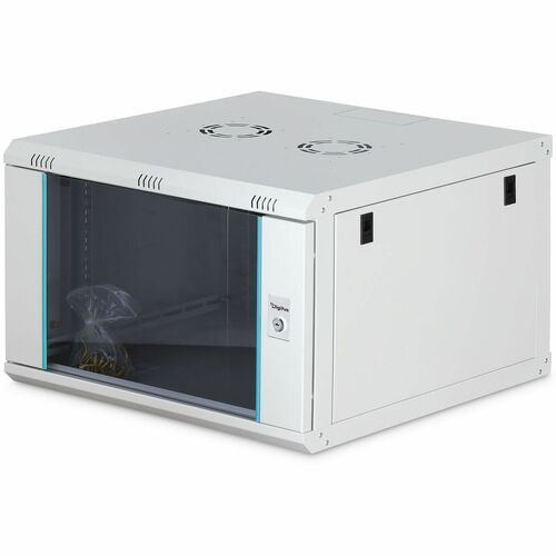 Digitus Dynamic-N 7U Wandmontierbar Geschlossener Schrank Rackschrank für Networking, Server - Hellgrau - Stahl, Glas, Ble