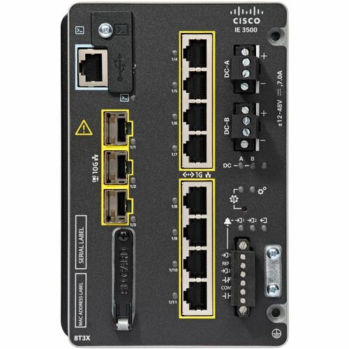 Cisco IE3500 IE-3500-8T3X-A 8 Ports Manageable Ethernet Switch - Gigabit Ethernet, 10 Gigabit Ethernet - 10/100/1000Base-T