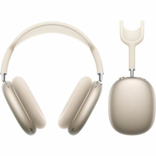 Casque Apple AirPods Max 2 - Sans fil - Design Par dessus l'Oreille, Sur tête - Stéréo - Couleur Starlight - Siri - Binaur