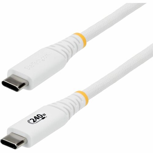 StarTech 2m (6ft) USB-C Charging Cable, 240W PD EPR, Durable and Ultra-Flexible, USB-IF Certified, Rugged USB-C Charging C