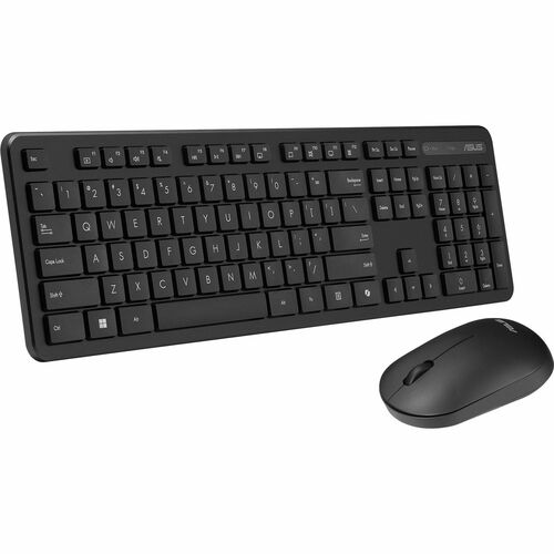 Asus CW100 Keyboard & Mouse - Nordic - USB Wireless RF 2.40 GHz Keyboard - USB Wireless RF Mouse - Optical - 1600 dpi - Sc
