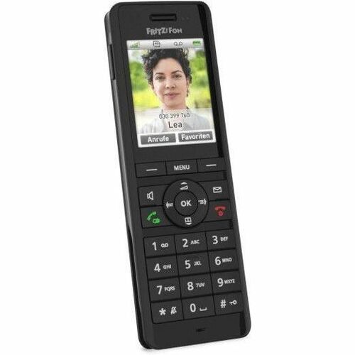 FRITZ! FRITZ!Fon X6 DECT 7 kHz Cordless Phone - Desktop - Black - 300 m Range - 1 x Handset - Speakerphone - Answering Mac