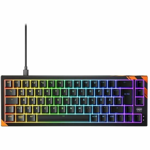 CHERRY K5 Pro TMR G8E-24200 Gaming Keyboard - Compact - Cable Connectivity - USB Type A Interface - RGB LED - German - Bla