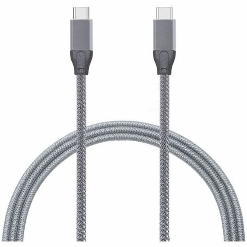 2M USB3.2 GEN2X2 C/C M/M 20GB 20V/5A GREY BRAIDED 4K60HZ 100W