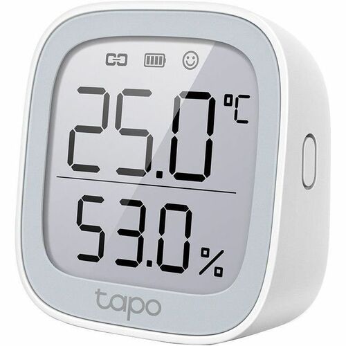 Tapo Smart Temperature & Humidity Monitor - Weather Station - Temperature, Humidity - Wireless LAN - Desktop, Wall Mountab