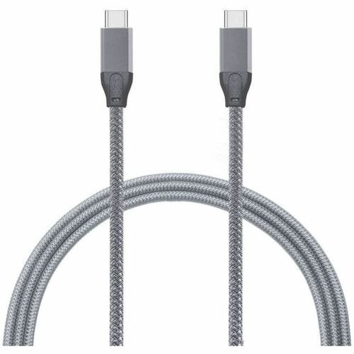 2M USB3.2 GEN2X2 C/C M/M 20GB 20V/5A GREY BRAIDED 4K60HZ 100W