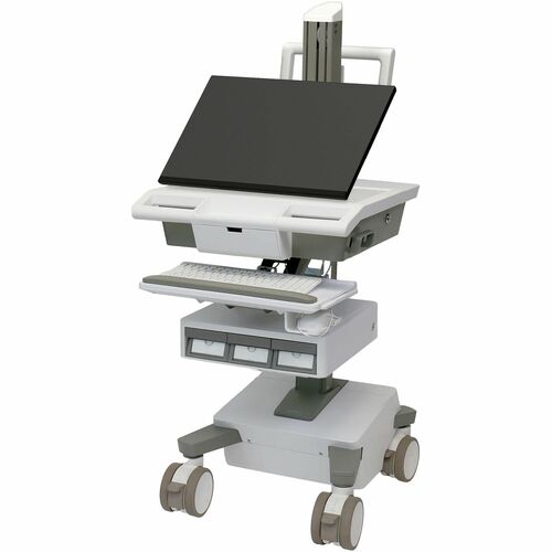 Ergotron Mosaic Display-Wagen - 1-Tiers - TAA-konform - 3 Schubfach - Drücken/Ziehen Griff - 19,50 kg Belastbarkeit - 4 Ro