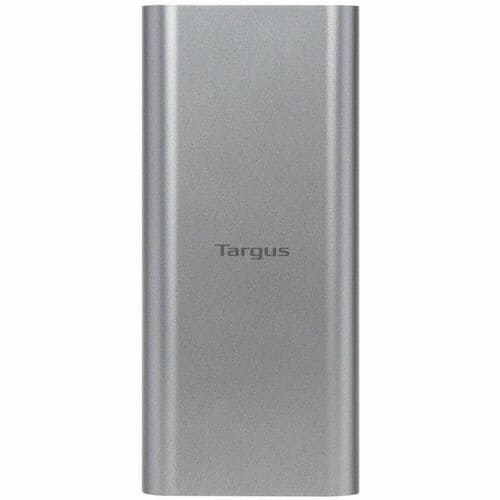Targus Power Bank - Silver - For Notebook, Tablet, Smartphone - Lithium Ion (Li-Ion) - 24000 mAh - USB Type-C Connector - 