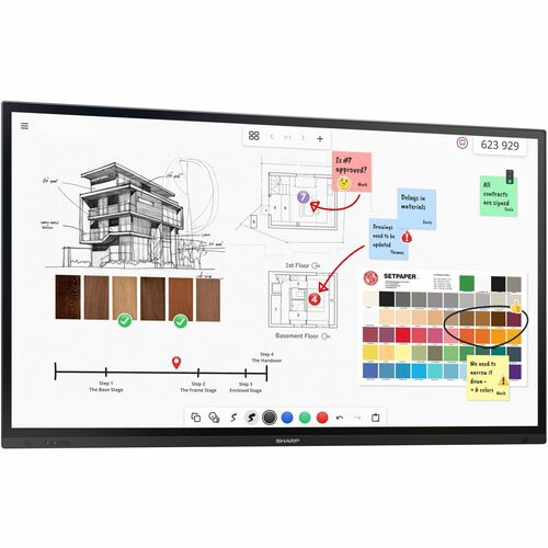 Sharp NEC Display PN-LA862 2184,40 mm 4K UHD LCD Collaboration Display - InGlass - Touchscreen - 16:9 Seitenverhältnis - 3