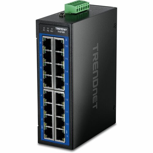 TRENDnet TI-G160 16 Ports Ethernet Switch - Gigabit Ethernet - 1000Base-T - TAA Compliant - 2 Layer Supported - 9 W Power 