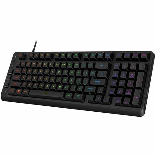 HyperX Eve 1800 Gaming Keyboard - Compact - Cable Connectivity - USB Type A Interface - RGB LED - English (US) - Black - M