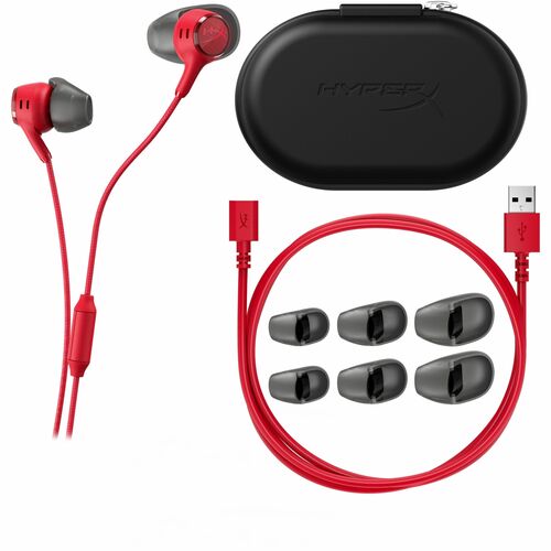 HyperX Cloud Earbuds III S Wired Earbud Stereo Earset - Red - Binaural - In-ear - 32 Ohm - 20 Hz to 20 kHz - 130 cm Cable 