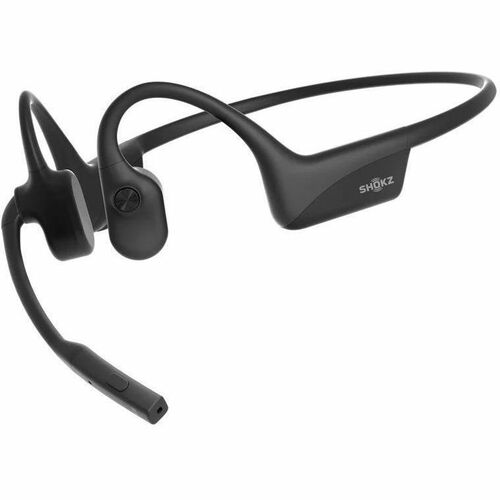 Shokz OpenComm2 Wireless Behind-the-head, Behind-the-ear, Open-ear, Earbud Stereo Earset - Black - Binaural - Open - 3000 