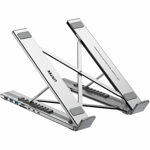 Foldable Laptop Stand with Docking Station (2USB-A 5Gbps + USB-C 5Gbps + HDMI 4K 60Hz + SD/Micro SD + PD 100W)