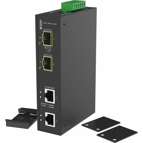 AXIS TU8008 Transceiver/Media Converter - TAA Compliant - 2 Port(s)Network (RJ-45) - 2 x PoE (RJ-45) Ports - Twisted Pair,