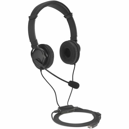 Kensington Classic Wired Over-the-head, On-ear Stereo Headset - Black - Google Assistant, Siri - Binaural - Circumaural - 