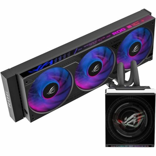 ROG Strix SLC IV 360 ARGB LCD with 5.08in IPS display AIO Q-Connector for clutter-free installation powerful pump and inte