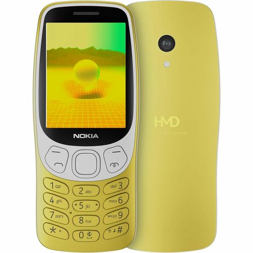 Nokia 3210 128 MB Feature Phone - 6.1 cm (2.4") TFT QVGA 240 x 320 - Cortex A71 GHz - 64 MB RAM - 4G - Y2K Gold - Bar - UN