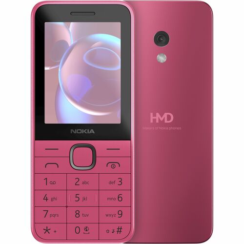 Nokia 225 4G (2024) 128 MB Feature Phone - 6.1 cm (2.4") TFT LCD QVGA 240 x 320 - Cortex A71 GHz - 64 MB RAM - 4G - Pink -