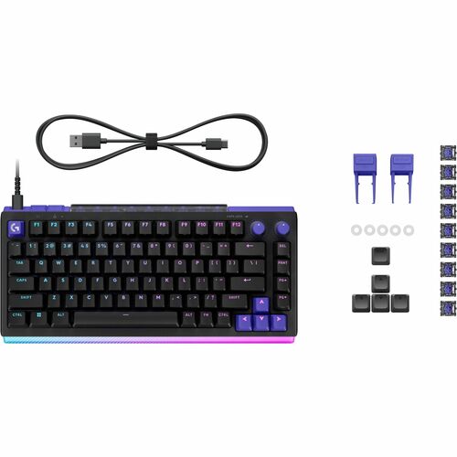 Clavier de jeu Logitech G G512 X 75 - Câble Connectivité - USB Interface - RGB LED - Français - AZERTY Disposition - Noir 