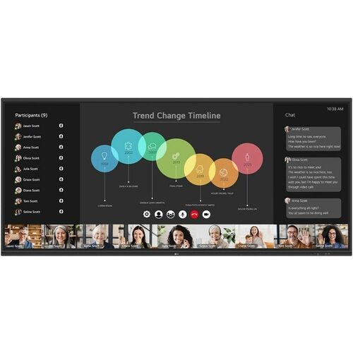 LG CreateBoard 105TR5WP-B 2667 mm 5K LCD Collaboration Display - ARM Cortex A76 + A55 - 8 GB - Infrared - Touchscreen - 21