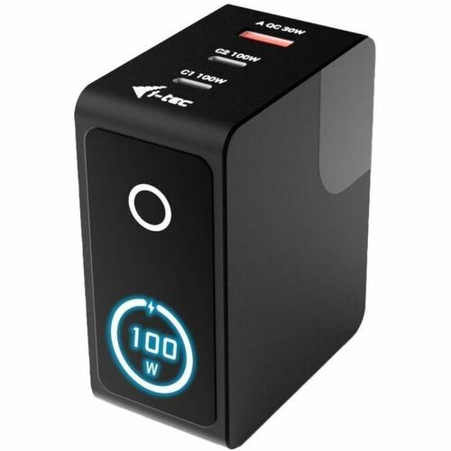 Adaptateur secteur i-tec - 100 W - Adaptateur universel - 3 USB - 2 USB Type-C - Pour Ordinateur Portable, Tablette PC, Sm