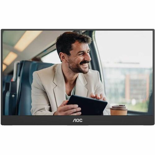 AOC 16T20E2 16" Class Full HD LED Monitor - 16:9 - Black - 39.6 cm (15.6") Viewable - In-plane Switching (IPS) Technology 