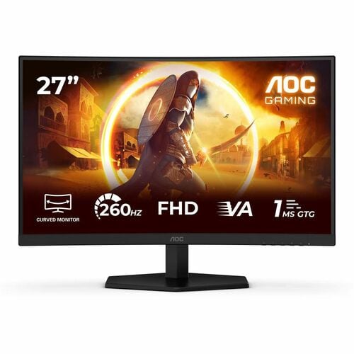 AOC AGON C27G42ZE 27" Class Full HD Curved Screen Gaming LED Monitor - 16:9 - Black, Red - 68.6 cm (27") Viewable - Fast V