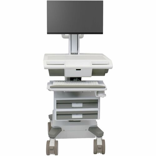 Ergotron Mosaic Medical Cart - 2-Tiers - TAA Compliant - 2 Drawer (1x1) - 19.50 kg Load Capacity - 4 Casters - 127 mm Cast